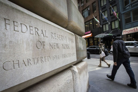 The corner stone of The New York Federal Reserve Bank is seen in New York's financial district March 25, 2015. 