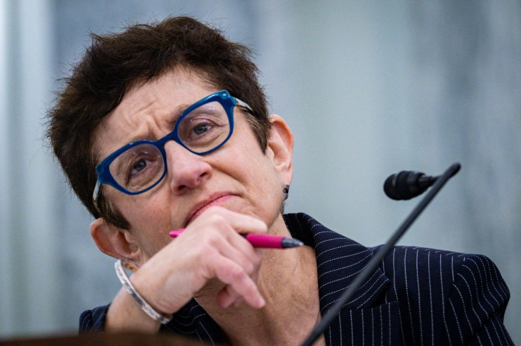 Gigi Sohn looks on during a Senate Commerce, Science and Transportation Committee confirmation hearing, examining her nomination to be appointed Commissioner of the Federal Communications Commission in Washington, D.C., February 9, 2022. Pete Marovich/Po