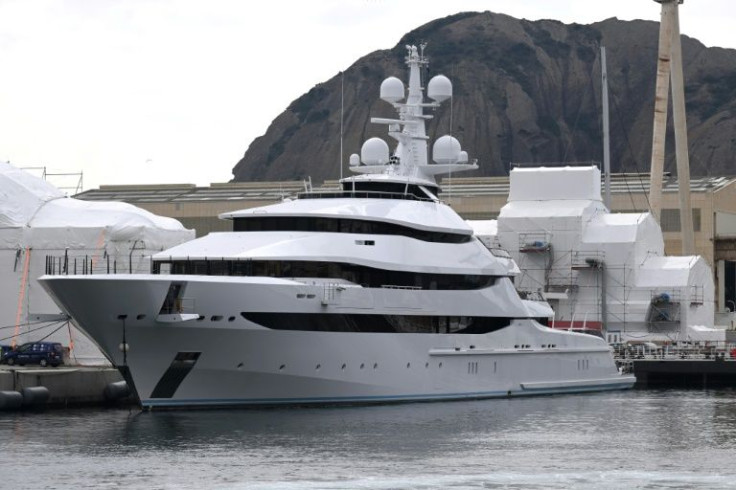 The "Amore Vero" pictured in a shipyard in La Ciotat, near Marseille.