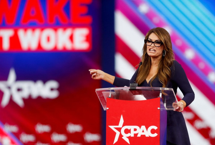 Fundraiser for former U.S. President Donald Trump and Donald Trump Jr.'s girlfriend Kimberly Guilfoyle speaks at the Conservative Political Action Conference (CPAC) in Orlando, Florida, U.S. February 24, 2022. 