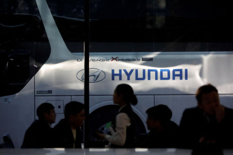 The logo of Hyundai Motors is seen at the company's headquarters in Seoul, South Korea, March 22, 2019.     
