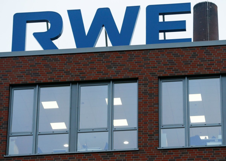 The logo of the German power supplier RWE is pictured at the RWE headquarters in Essen, Germany, November 15, 2021.