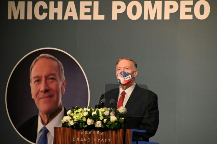 Former US secretary of state Mike Pompeo said the United States should diplomatically recognise Taiwan in his speech in Taipei