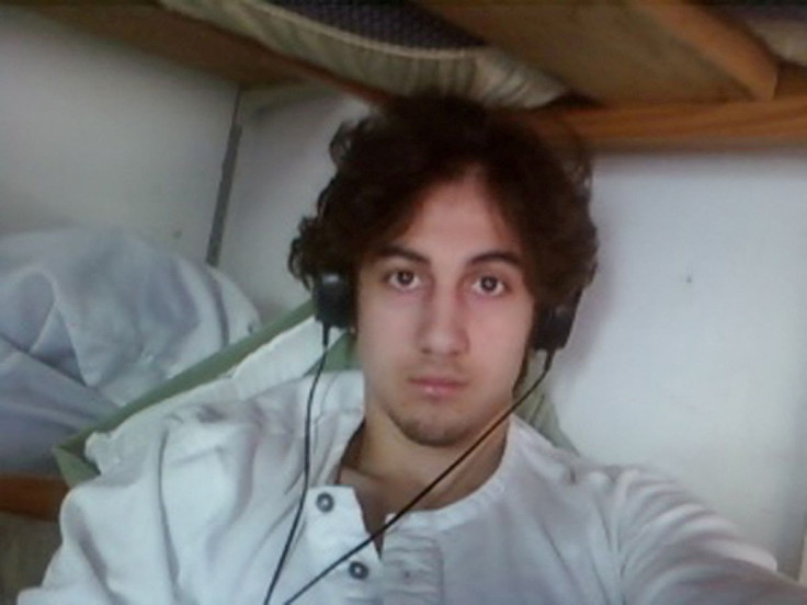 Dzhokhar Tsarnaev, arrested in the Boston Marathon bombing, is pictured in this handout photo presented as evidence by the U.S. Attorney's Office in Boston, Massachusetts on March 23, 2015.  