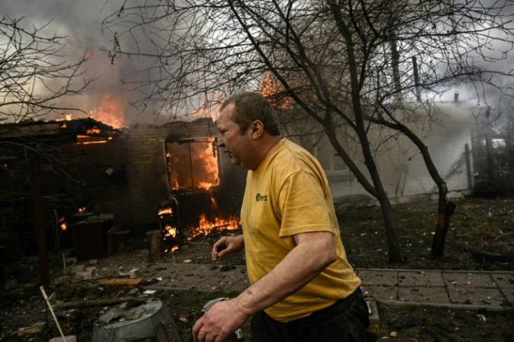 Yevghen Zbormyrskiy was barely able to claw his way out of his shattered and burning house after a Russian shelling attack
