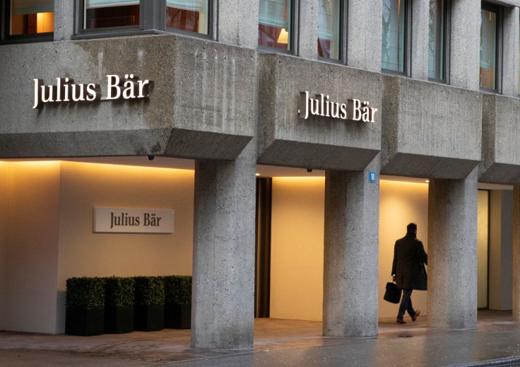 The logo of Swiss private bank Julius Baer is seen at their headquarters in Zurich, Switzerland February 2, 2022. 