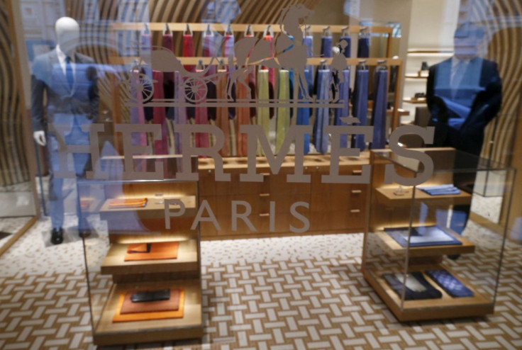 Ties on display at Hermes' shop in GUM shopping centre on Red Square in Moscow, Russia, December 9, 2015.