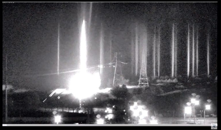 An image grab from a livestream from the Zaporizhzhia Nuclear Authority showing multiple blasts at the plant