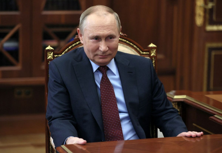 Russian President Vladimir Putin attends a meeting with the head of the Russian Union of Industrialists and Entrepreneurs Alexander Shokhin in Moscow, Russia March 2, 2022. Sputnik/Mikhail Klimentyev/Kremlin via REUTERS