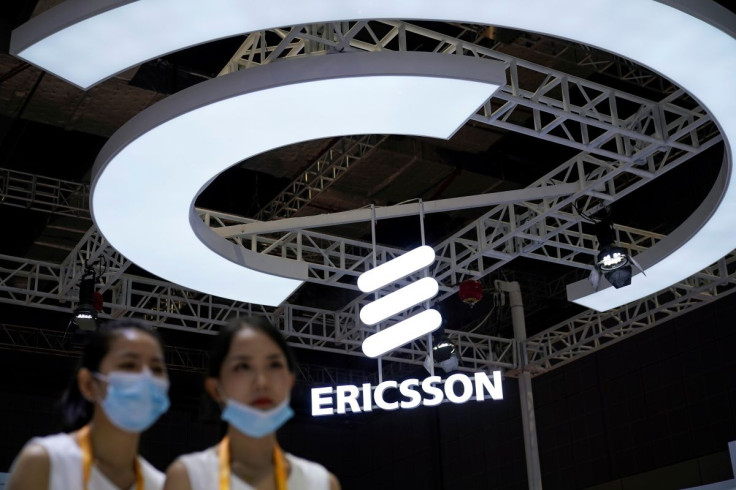 An Ericsson sign is seen at the third China International Import Expo (CIIE) in Shanghai, China November 5, 2020. 