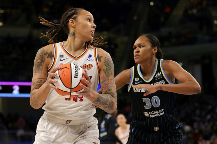 Brittney Griner (L) of the US professional team the Phoenix Mercury has been identified as the American athlete being held in Moscow on drug charges