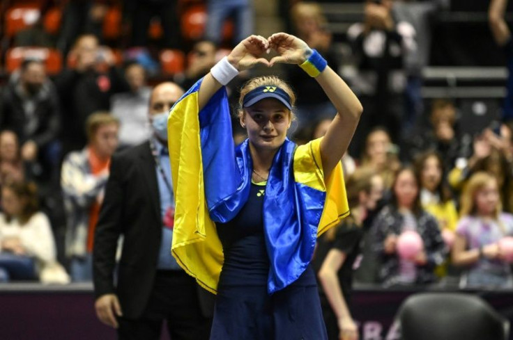 'Fighting for my country': Ukraine's Dayana Yastremska wrapped in the Ukrainian national flag