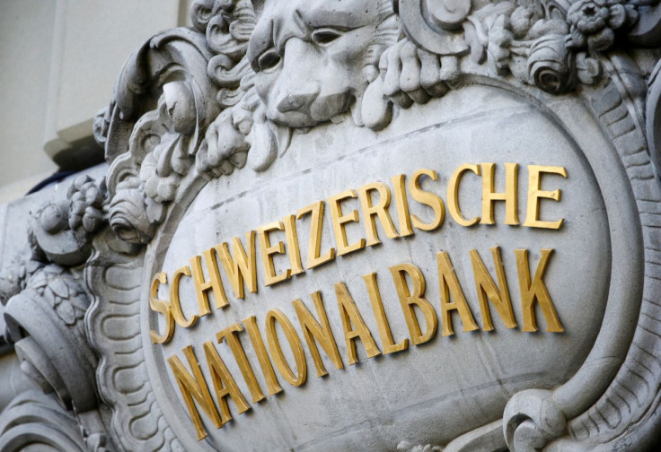 The Swiss National Bank (SNB) logo is pictured on its building in Bern, Switzerland June 17, 2021. 