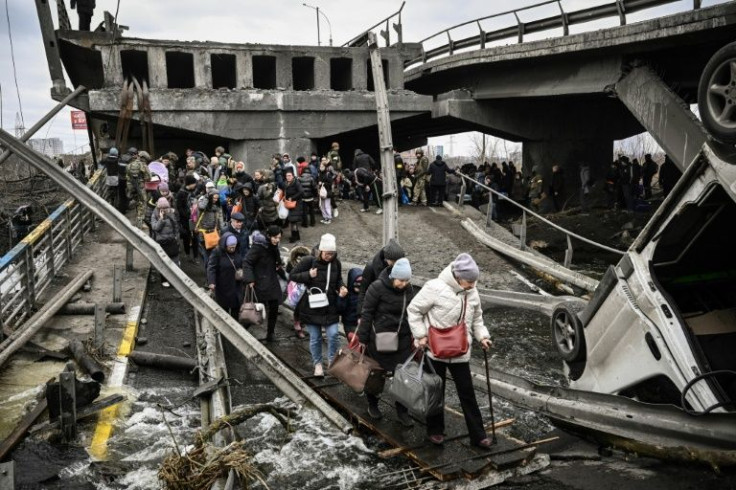 The bridge betwen Irpin and Kyiv has been demolished to prevent Russian tanks crossing into the Ukranian capital