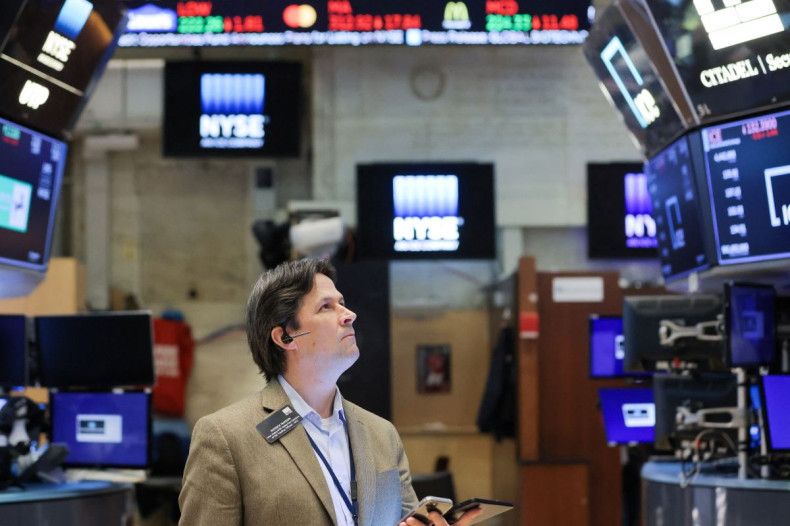 A trader works on the trading floor at the New York Stock Exchange (NYSE) in Manhattan, New York City, U.S., March 7, 2022. 