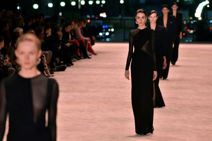 There was a distinctly noctural mood at Saint Laurent's show