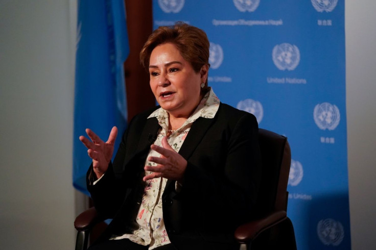 Executive Secretary of the United Nations Framework Convention on Climate Change Patricia Espinosa speaks during an interview with Reuters at a United Nations Information Center offices in Washington, U.S., December 7, 2021. 