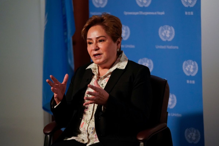 Executive Secretary of the United Nations Framework Convention on Climate Change Patricia Espinosa speaks during an interview with Reuters at a United Nations Information Center offices in Washington, U.S., December 7, 2021.