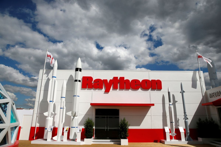 The Raytheon stand is seen at the 53rd International Paris Air Show at Le Bourget Airport near Paris, France June 21, 2019.