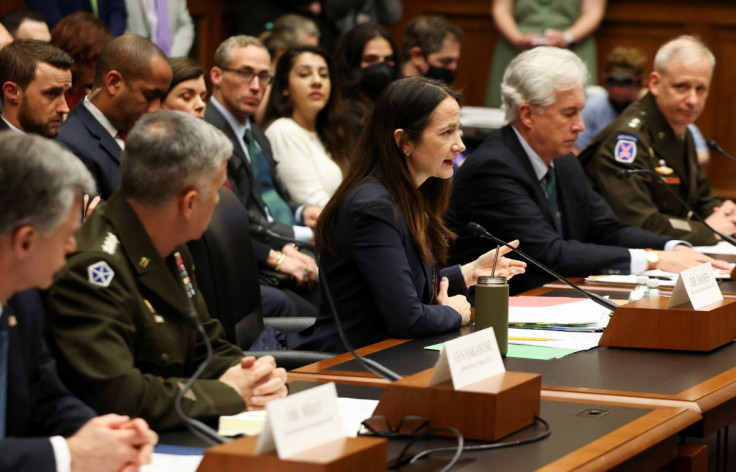 Director of National Intelligence (DNI) Avril Haines testify before a U.S. House Permanent Select Committee on Intelligence hearing on "Worldwide Threats" at U.S. Capitol building in Washington, U.S. March 8, 2022.