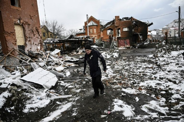 A Russian air assault levelled a row of newly-built houses in Bila Tserkva over the weekend