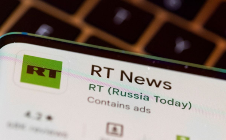 RT News (Russia Today) app is seen on a smartphone in this illustration taken February 27, 2022. 