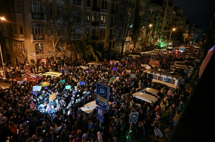 Istanbul police tried to block demonstrators from rallying in the city centre, but they broke through the barricades, sparking clashes