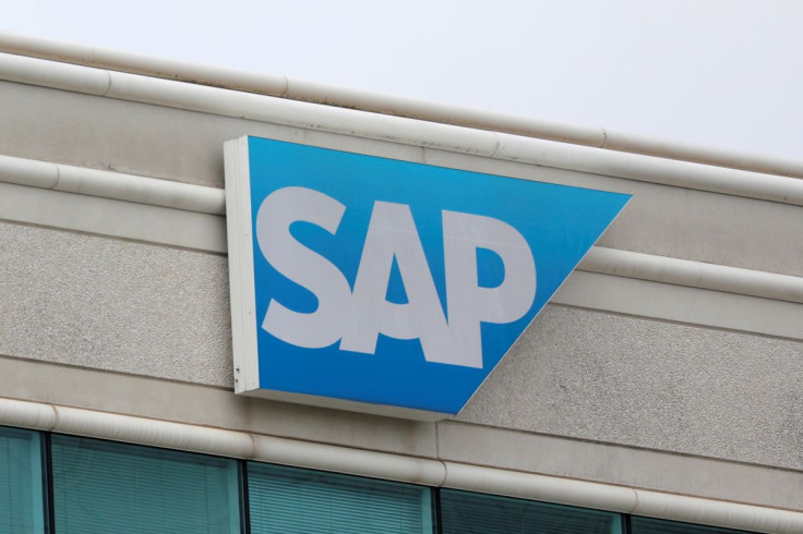 The logo of SAP is seen on their offices in Reston, Virginia, U.S., May 12, 2021. Picture taken May 12, 2021.