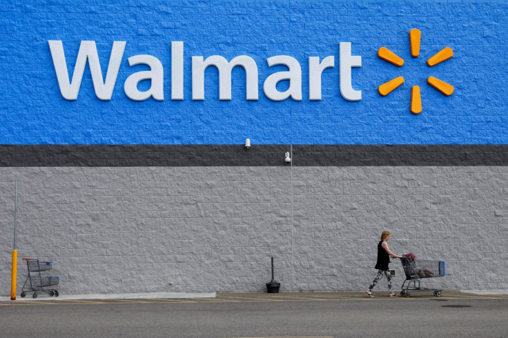 A shopper is seen without a mask after leaving a Walmart store in Bradford, Pennsylvania, U.S. July 20, 2020. 