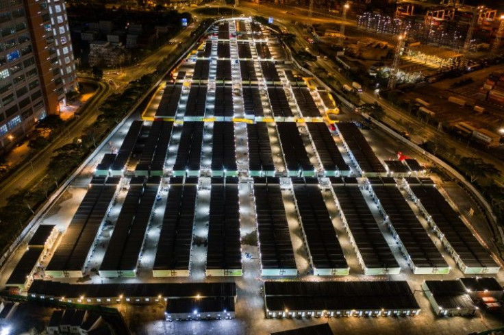 Hong Kong has been building temporary isolation facilities as it battles a massive wave of Omicron Covid-19 infections
