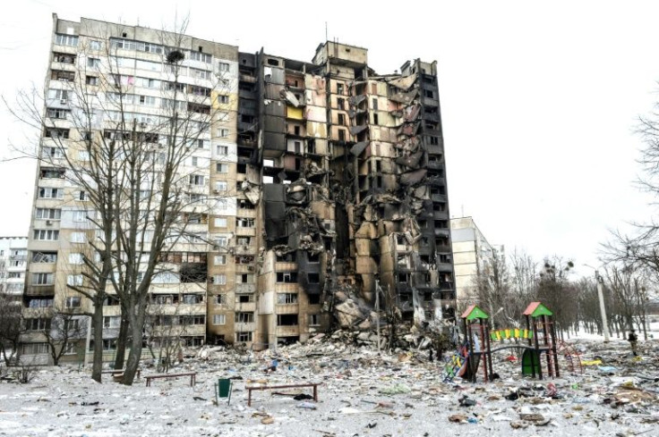 Analysts fear far worse destruction in Ukrainian cities if Russia's invasion turns into urban warfare. This shelled building is in Kharkiv