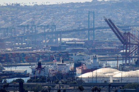 Crude tankers are shown at the port of Long Beach, California, U.S., March 8, 2022. 