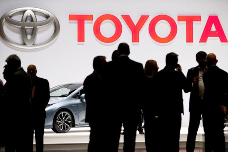 A Toyota logo is displayed at the 89th Geneva International Motor Show in Geneva, Switzerland March 5, 2019. 