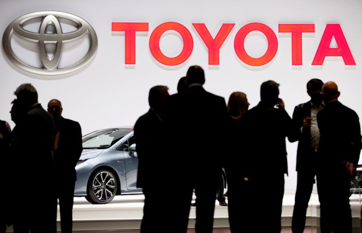 A Toyota logo is displayed at the 89th Geneva International Motor Show in Geneva, Switzerland March 5, 2019. 