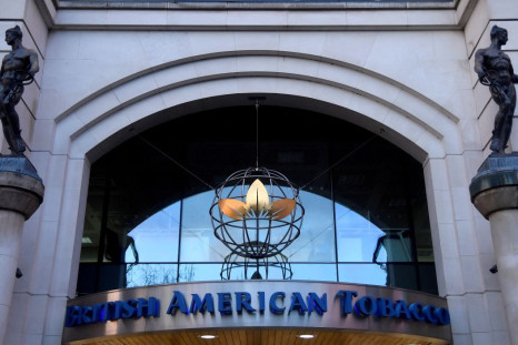 Signage is seen at the London offices of British American Tobacco, in London, Britain, January 15, 2021. 