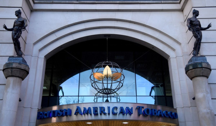 Signage is seen at the London offices of British American Tobacco, in London, Britain, January 15, 2021. 