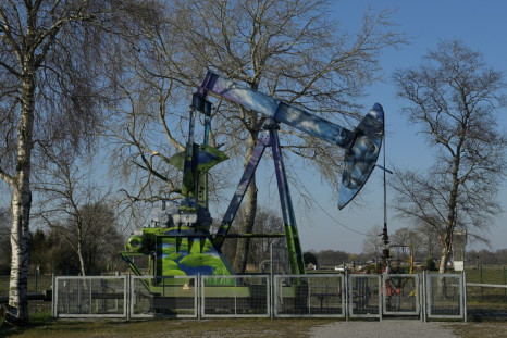 A pump jack of Wintershall DEA is pictured in Emlichheim near the northern German city of Meppen, Germany, March 9, 2022. 