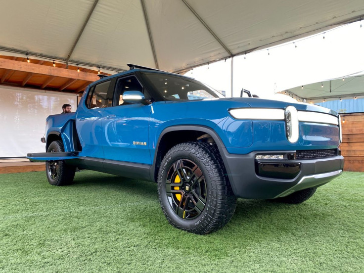 The Rivian R1T all-electric truck is pictured at an event, held by the electric vehicle startup, for customers who preordered the truck, in Mill Valley, California, U.S., January 25, 2020. 