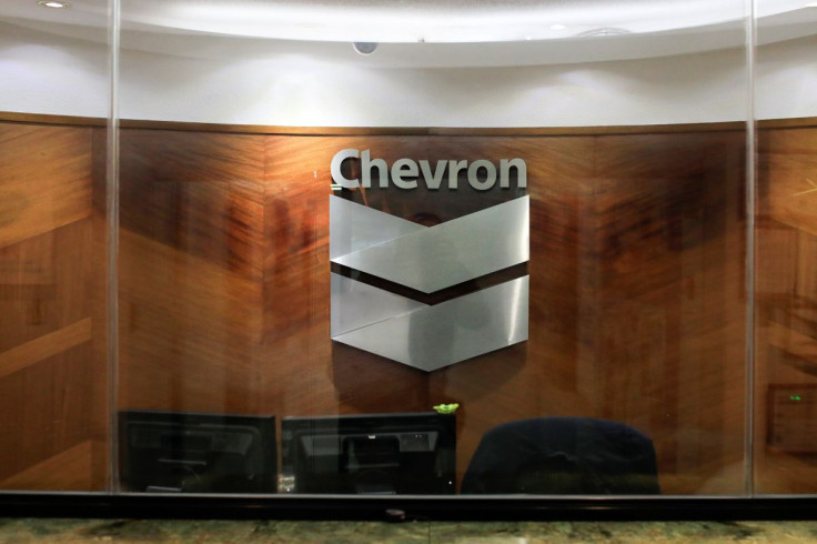 The logo of Chevron is seen at the company's office in Caracas, Venezuela April 25, 2018. 