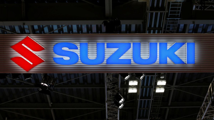 The logo of Suzuki Motor Corp. is pictured at the 45th Tokyo Motor Show in Tokyo, Japan October 25, 2017.