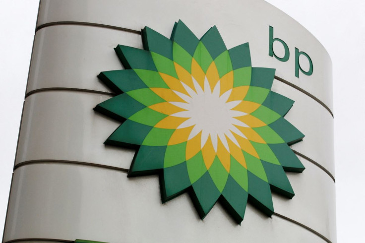 A BP logo is seen on a petrol station in London November 2, 2010. 