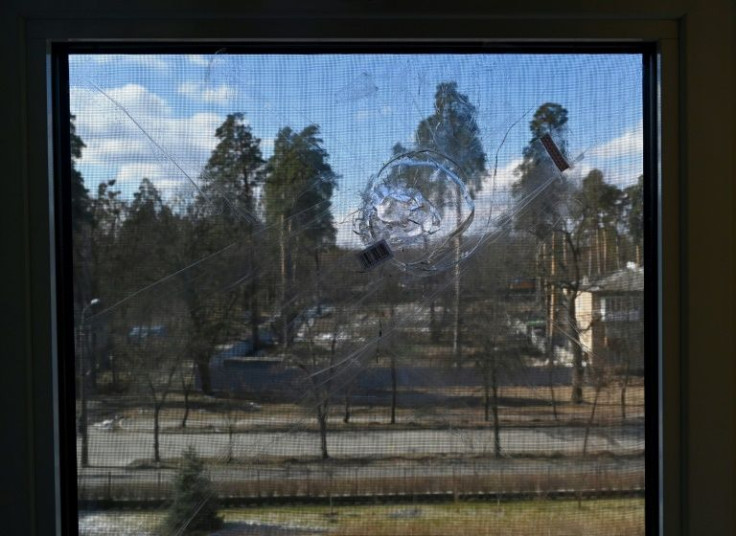 Shrapnel smashed a window at the Leleka clinic in northern Kyiv as a young mother was resting after giving birth