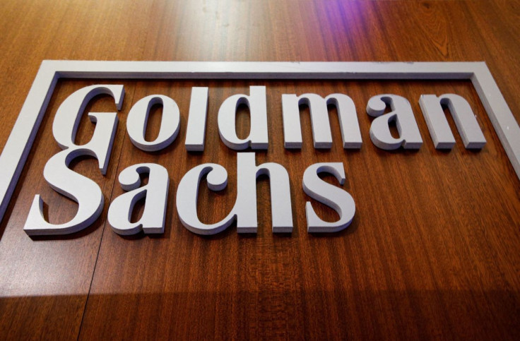 The Goldman Sachs company logo is on the floor of the New York Stock Exchange (NYSE) in New York City, U.S., July 13, 2021.