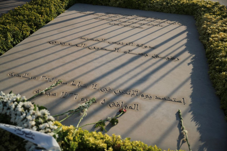 The grave of Lebanon's former Prime Minister Rafik al-Hariri is seen, in Beirut, Lebanon August 18, 2020.