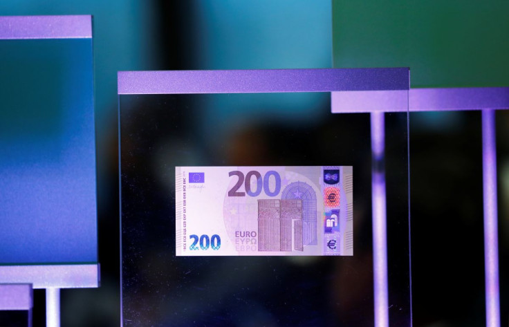 A new 200-euro banknote is presented at the ECB headquarters in Frankfurt, Germany, September 17, 2018. 