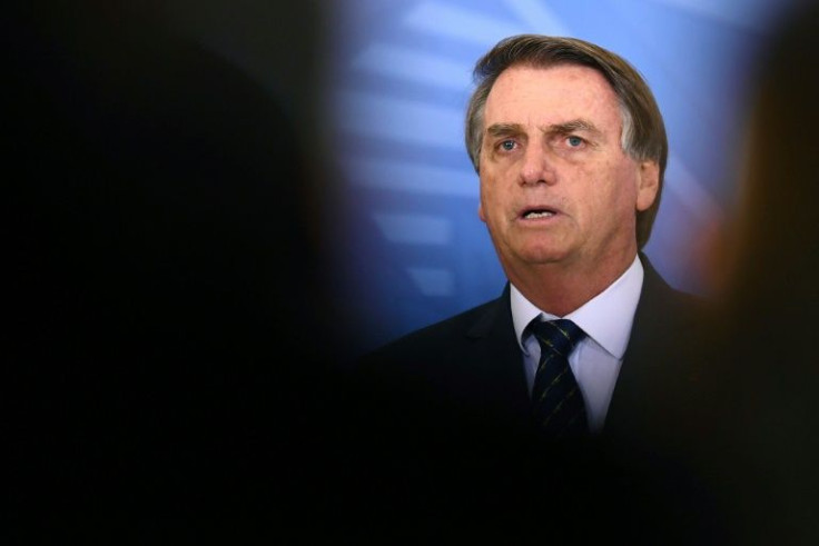 Brazilian President Jair Bolsonaro attends a government ceremony at the Planalto Palace in Brasilia, Brazil in February 2022