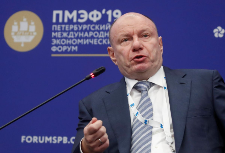 President and Chairman of the Board of MMC Norilsk NickelÂ VladimirÂ Potanin attends a session of the St. Petersburg International Economic Forum (SPIEF), Russia June 6, 2019.Â 