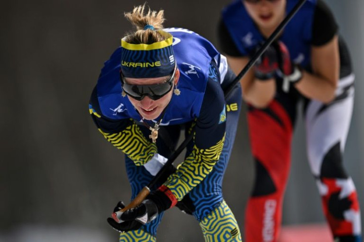 Oleksandra Kononova won gold in the women's middle distance standing cross-country race