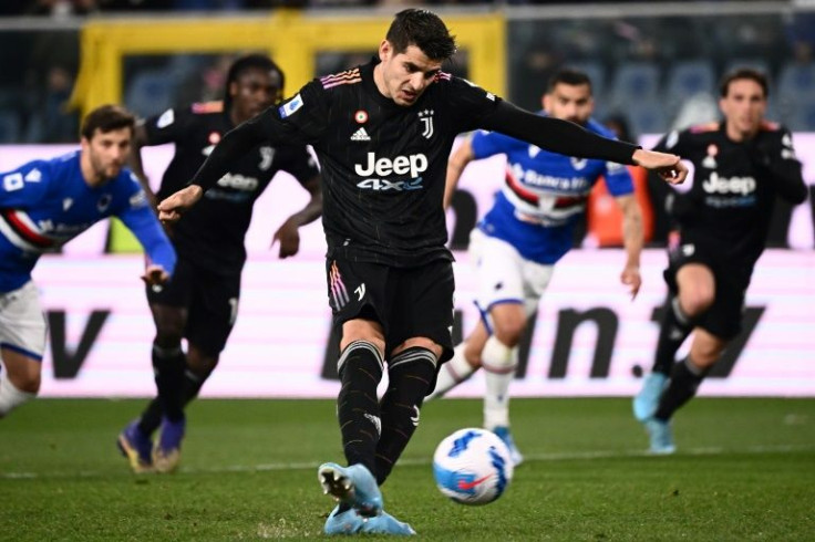 Juventus forward Alvaro Morata scored twice in a win over Sampdoria in Genoa