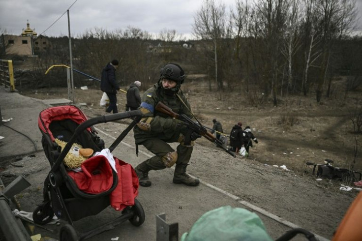 People have been trying to evacuate the town of Irpin, parts of which are now held by Russian forces